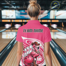 Load image into Gallery viewer, Slay Western Flamingo Custom Women Polo Bowling Shirt, Sassy Cowgirl Queen Outfit IPHW11022