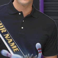 Load image into Gallery viewer, Custom Sunflower Bowling Polo Shirts For Men, Sunflower Bowling Team Shirt With Name IPHW8438