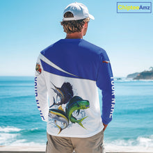 Load image into Gallery viewer, Custom Mahi Mahi, Sailfish, Tuna Florida Long Sleeve Saltwater Fishing Shirts For Men IPHW11353