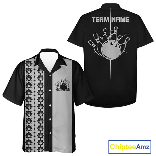 Custom Classic Retro Bowling Team  Shirt, Vintage Style Bowlers Outfits IPHW10073