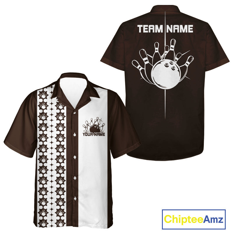 Custom Classic Retro Bowling Team  Shirt, Vintage Style Bowlers Outfits IPHW10073