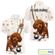 Load image into Gallery viewer, Custom Funny Poodle Dog Men Bowling Team Shirt, Dog Lovers Bowling Uniform IPHW10212