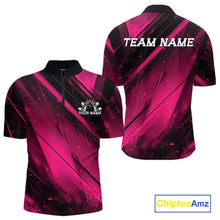 Load image into Gallery viewer, Pink and black sports jersey with 'Team Name' text on a white background, featuring Chiptee Amz branding.