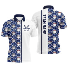 Load image into Gallery viewer, Blue Argyle Custom Bowling Polo Shirts For Men And Women, Custom Bowling Uniforms IPHW6964