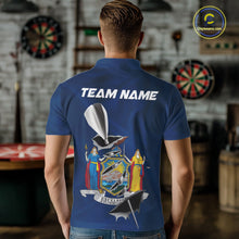 Load image into Gallery viewer, Custom New York State Flag Silver Dart Steel Tip Dart Men Polo Shirt, Dart Team Jerseys IPHW10562