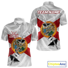 Load image into Gallery viewer, Custom Florida State Flag Golf Club Patriotic Golf Team Shirt For Men, Golfer Outfits IPHW10580