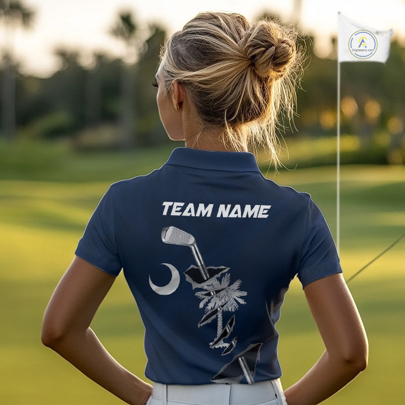 Custom South Carolina State Flag Golf Club Golf Team Shirt For Women, SC Golfer Outfits IPHW10584