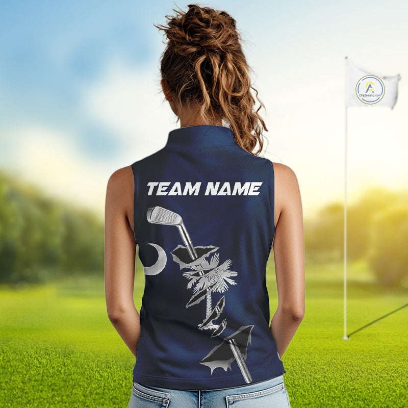 Custom South Carolina State Flag Golf Club Golf Team Shirt For Women, SC Golfer Outfits IPHW10584