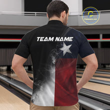 Load image into Gallery viewer, Custom Smoke Texas Flag Bowling Men Team Shirts, Patriotic Texas Bowling Jerseys IPHW10625