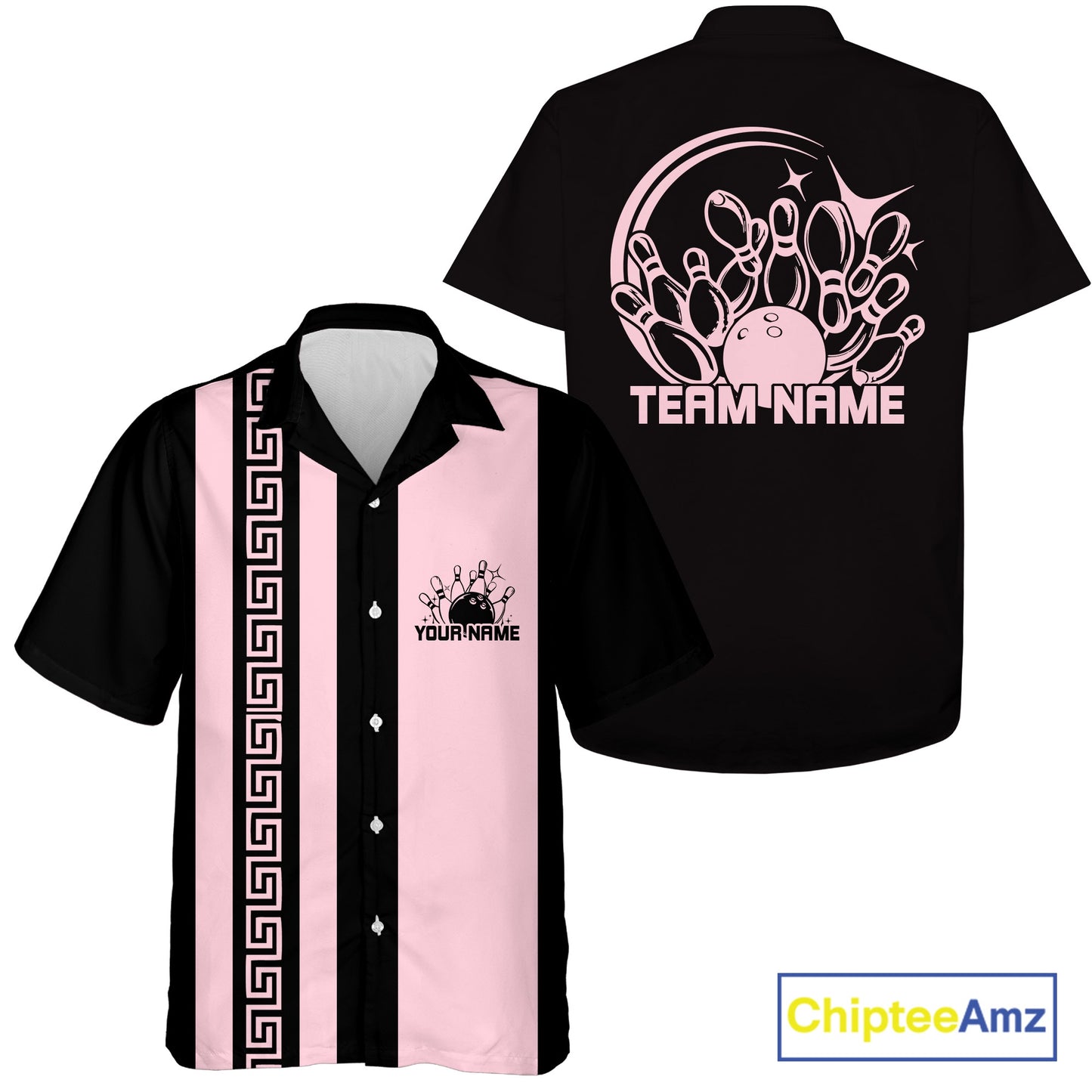 Custom Classic Vintage Bowling Team Shirts, 50S Retro Bowling Button Up ShirtIPHW10868