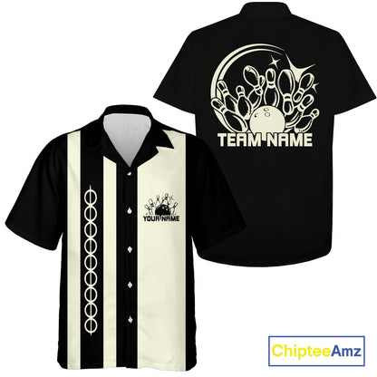 Custom Classic Vintage Bowling Team Shirts, 50S Retro Bowling Button Up ShirtIPHW10872