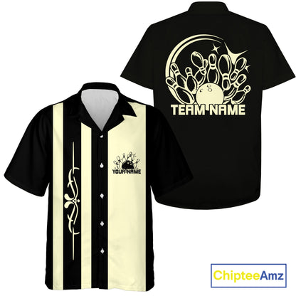 Custom Classic Vintage Bowling Team Shirts, 50S Retro Bowling Button Up ShirtIPHW10874