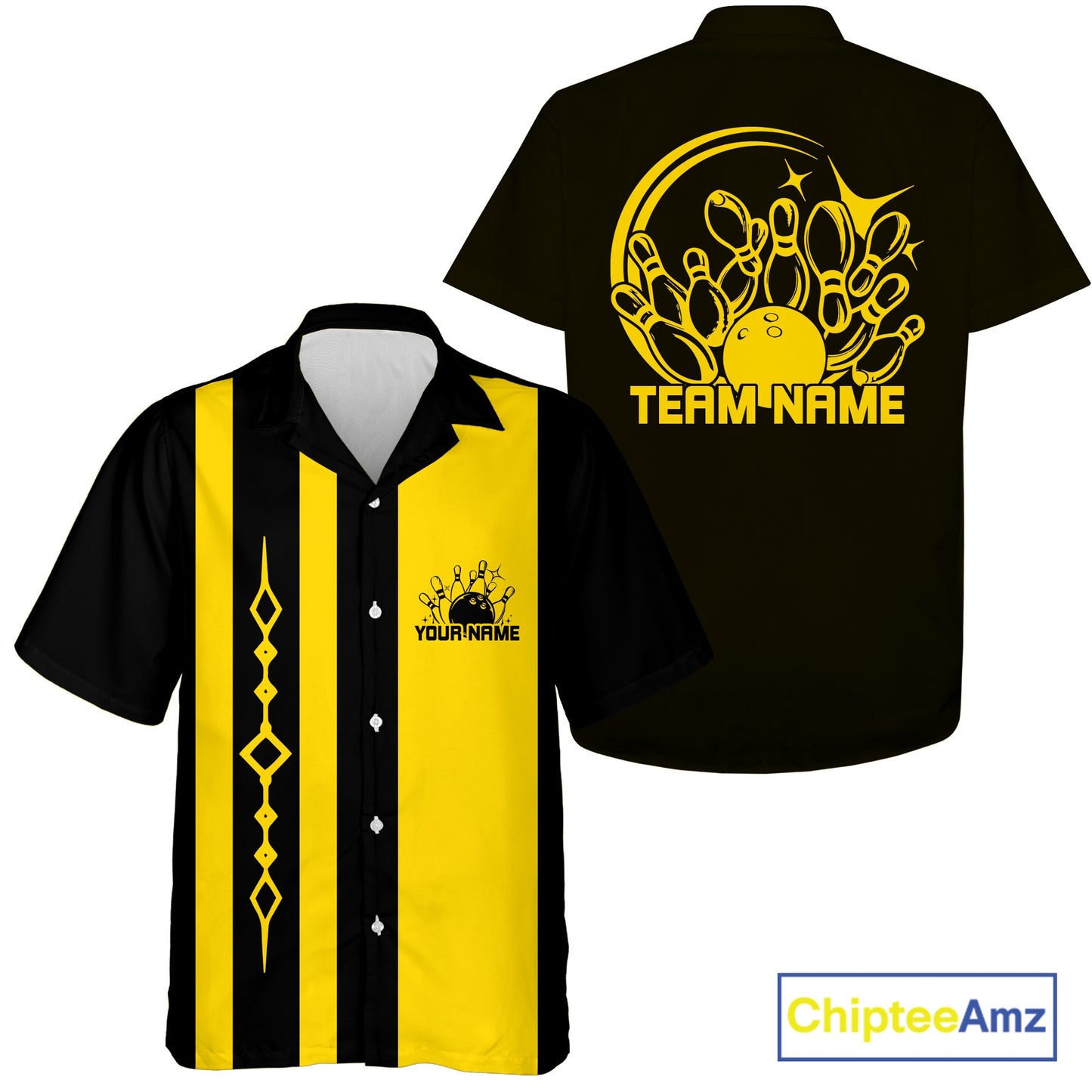 Custom Classic Vintage Bowling Team Shirts, 50S Retro Bowling Button Up Shirt IPHW10876