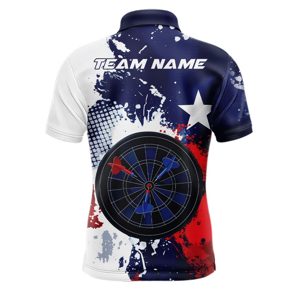 Custom Grunge Texas Flag Dart Multi Styles Shirts For Dart Players, Texas Dartboard Darts Jerseys IPHW10395