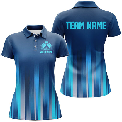 Custom Blue Pickleball Shirts For Women, Pickleball Team Shirt With Name Pickleball Jerseys IPHW7446