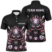 Load image into Gallery viewer, Multi-Color Custom Skull Bowling Shirts For Men And Women, Unisex Flame Bowling Team Shirts For Bowlers IPHW5926