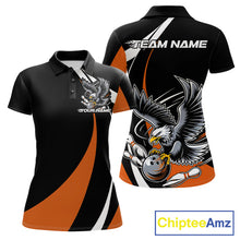 Load image into Gallery viewer, Custom Black And Orange Eagle Bowling Jerseys, Eagle Bowling League Shirt Team Uniform IPHW10814