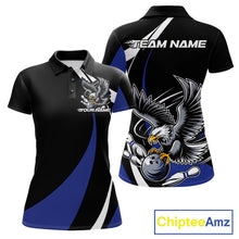Load image into Gallery viewer, Custom Black And Blue Eagle Bowling Jerseys, Eagle Bowling League Shirt Team Uniform IPHW10815