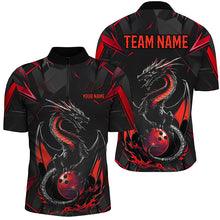 Load image into Gallery viewer, Custom Multi-Color Dragon Bowling Quarter-Zip Shirts For Men, Team Uniform 7312IPHW