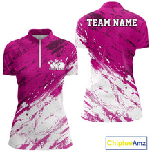 Load image into Gallery viewer, Pink and white sports jersey with 'TEAM NAME' and 'Your Name' text, Chiptee Amz branding.