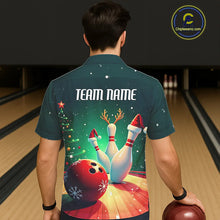 Load image into Gallery viewer, Custom Christmas Bowling Men And Women Hawaiian Shirt, Christmas Bowling Team Tournament Outfits IPHW7841