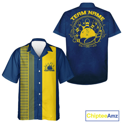 Custom Retro Bowling Hawaiian Shirts For Men And Women, Vintage Bowling Team Shirt IPHW10083