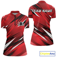 Load image into Gallery viewer, Red and black sports jersey with 'Team Name' text on a white background