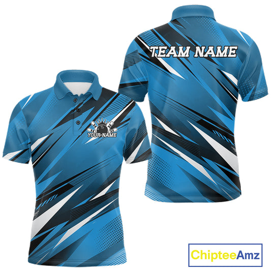 Blue sports jersey with black and white patterns, 'Team Name' text, and 'Chiptee Amz' branding.