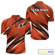 Load image into Gallery viewer, Orange and black sports jersey with 'Team Name' text on a white background, featuring Chiptee Amz branding.