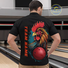 Load image into Gallery viewer, Custom Chicken Bowling Shirts For Men Bowling Quarter Zip Shirts Team Bowling League Jersey IPHW5290