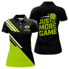 Load image into Gallery viewer, Custom Green Pickleball Jerseys Outdoor Pickleball Men Polo Shirts Sayings "Just One More Game" IPHW6723