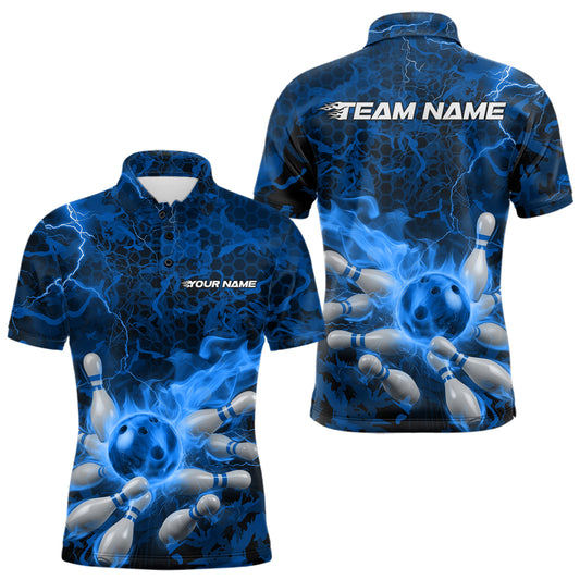 Custom Multi-Color Camo Thunder Lightning Flame Bowling Team Shirts For Men, Women And Kid IPHW9380