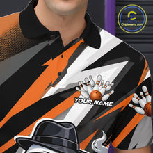Load image into Gallery viewer, Custom Funny White Boss Duck Bowling Men Polo Shirt, Cool Duck Bowling Team Jerseys IPHW11123