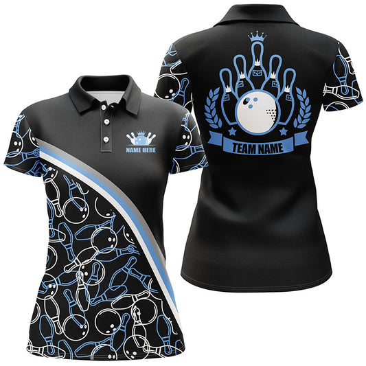 Custom bowling shirt for women – personalized team jersey front view