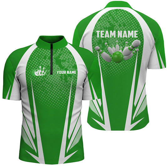 Custom bowling shirt for men – personalized team jersey front view
