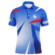 Load image into Gallery viewer, Personalized men's golf polo custom name sport best mens golf wear, golfing gifts | Blue NQS5559
