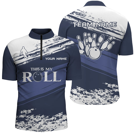 Custom bowling shirt for men – personalized team jersey front view