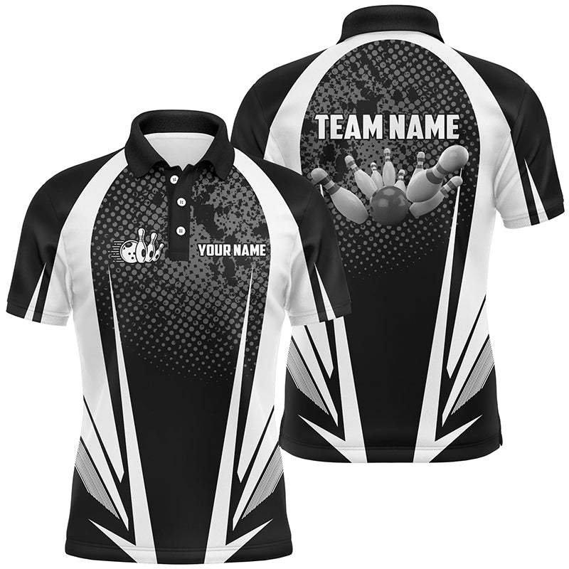 Custom bowling shirt for men – personalized team jersey front view