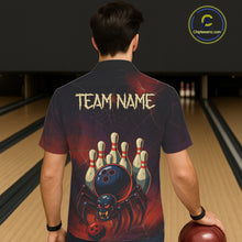 Load image into Gallery viewer, Personalized Funny Angry Spider Bowling Team Hawaiian Shirt, Spider Bowling Button up shirt NQS11204