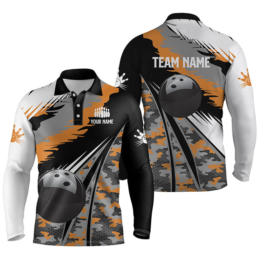 black personalized bowling shirt for bowling – custom name design side view