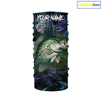 Crappie Fishing blue camo fishing team crappie Custom name Long Sleeve UV protection fishing shirts NQSD93