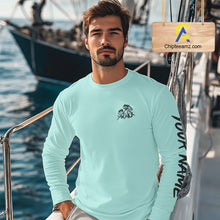 Load image into Gallery viewer, Personalized offshore Fishing jerseys, Mahi mahi, Wahoo, Tuna tournament fishing shirts | Light Green NQS11219