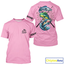 Load image into Gallery viewer, Personalized offshore Fishing jerseys, Mahi mahi, Wahoo, Tuna tournament fishing shirts | Light Pink NQS11220