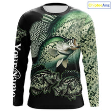 Load image into Gallery viewer, Crappie Fishing Customize Name UV protection long sleeves fishing shirts, gifts for fishing lovers NQS1789