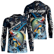 Load image into Gallery viewer, Custom Crappie Fishing Camo Long Sleeve Fishing Shirts, Personalized Crappie Fishing Team Jerseys NQS9678