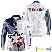 Load image into Gallery viewer, Personalized Red, White and Blue American Flag Star Golf Camo polo shirts for men, unique golf gifts NQS9960