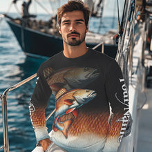 Load image into Gallery viewer, Redfish fishing scales Custom name sun protection personalized fishing gifts, Redfish fishing jerseys NQS9685
