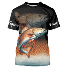 Load image into Gallery viewer, Redfish fishing scales Custom name sun protection personalized fishing gifts, Redfish fishing jerseys NQS9685