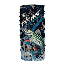 Load image into Gallery viewer, Custom Musky Fishing Camo Long Sleeve Fishing Shirts, Personalized Muskie Fishing Team Jerseys NQS9702