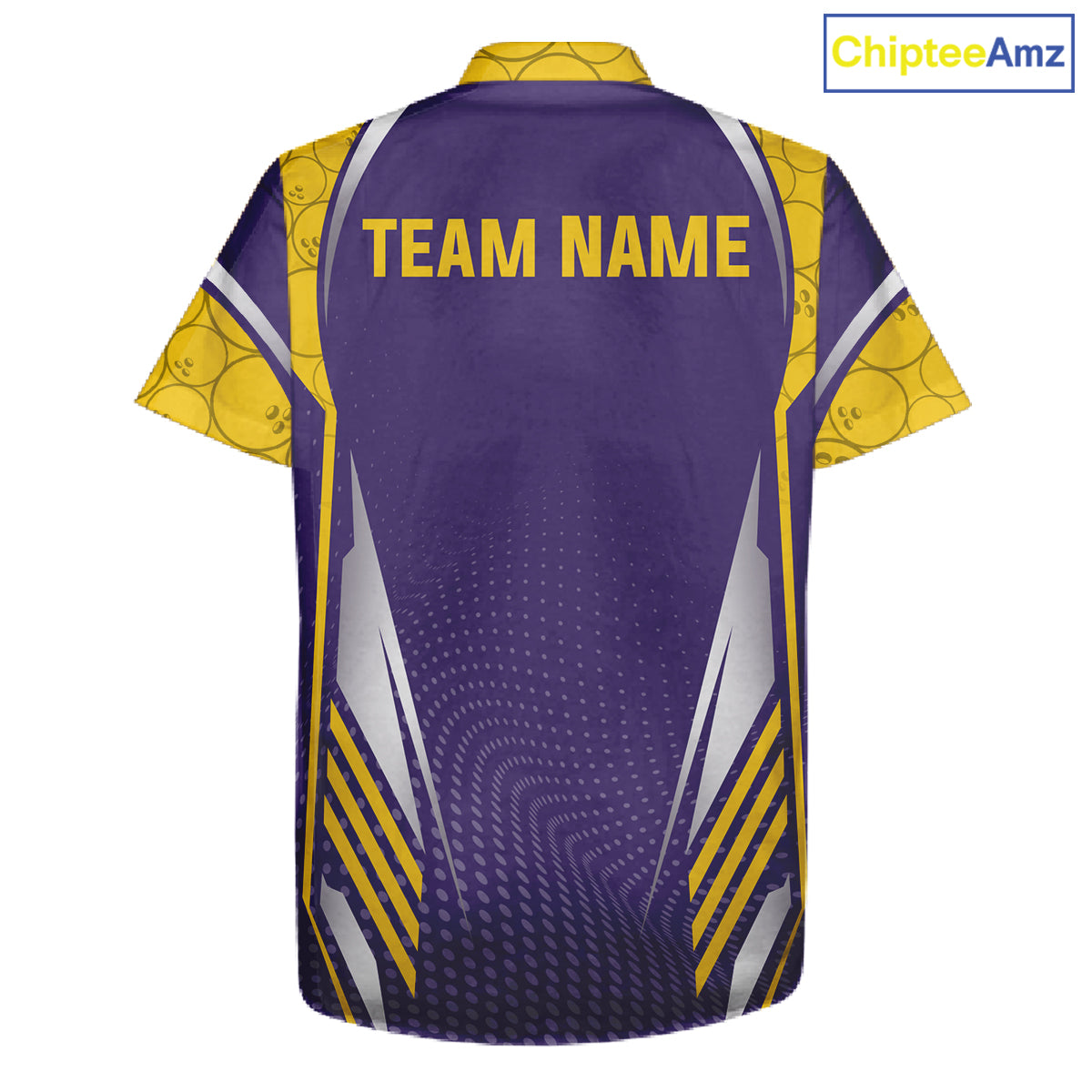 Purple And Yellow Custom Hawaiian bowling shirts, Personalized bowling outfit team bowling jersey NQS11493